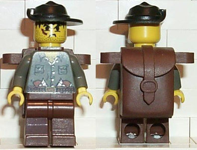 LEGO Minifigure-Max Villano with Backpack-Adventurers: Jungle-ADV042-Creative Brick Builders